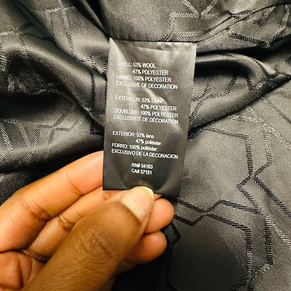 KARL LAGERFELD Black Long Double Breasted Coat